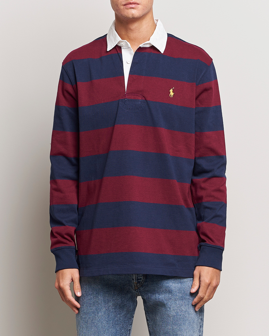 Hombres | Jerséis y prendas de punto | Polo Ralph Lauren | Jersey Striped Rugger Navy/Wine