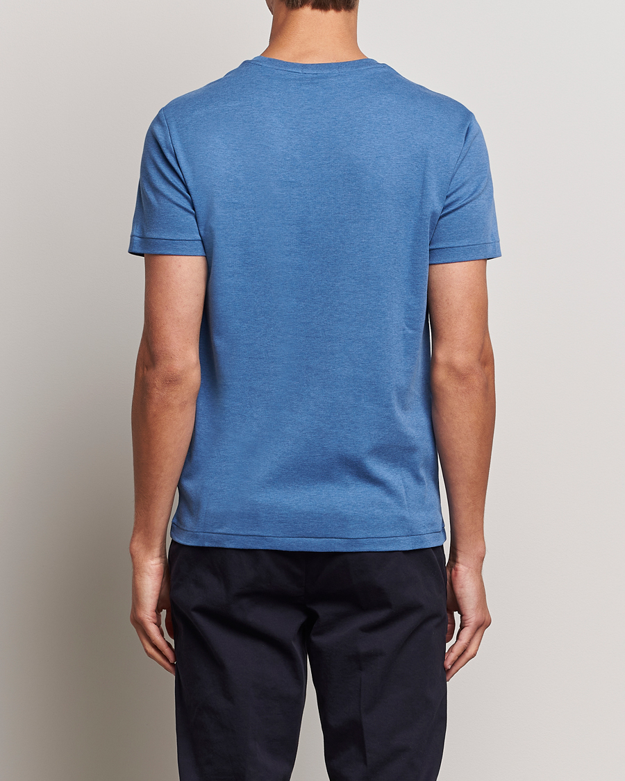 Hombres | Camisetas | Polo Ralph Lauren | Luxury Pima Cotton Crew Neck T-Shirt Fog Blue Heather
