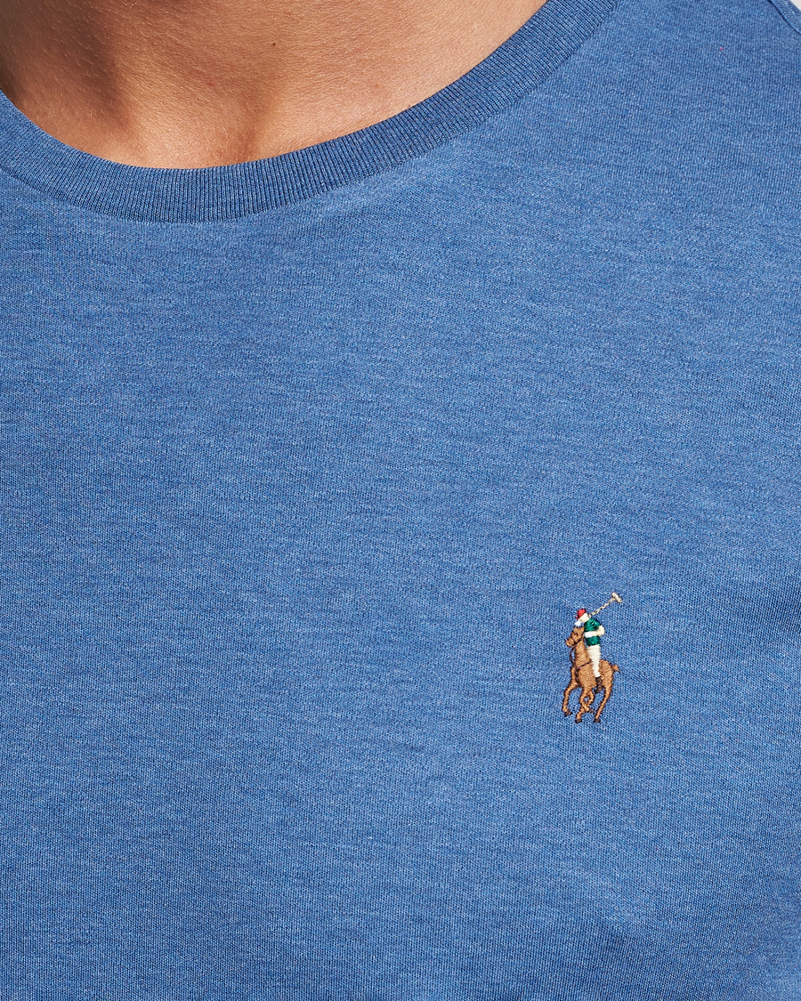Hombres | Camisetas | Polo Ralph Lauren | Luxury Pima Cotton Crew Neck T-Shirt Fog Blue Heather