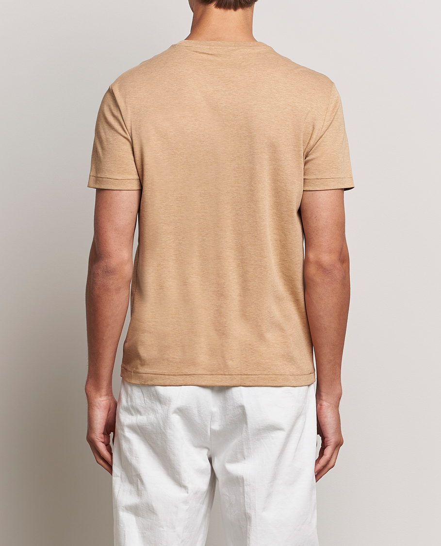 Hombres | Camisetas | Polo Ralph Lauren | Luxury Pima Cotton Crew Neck T-Shirt Camel Heather