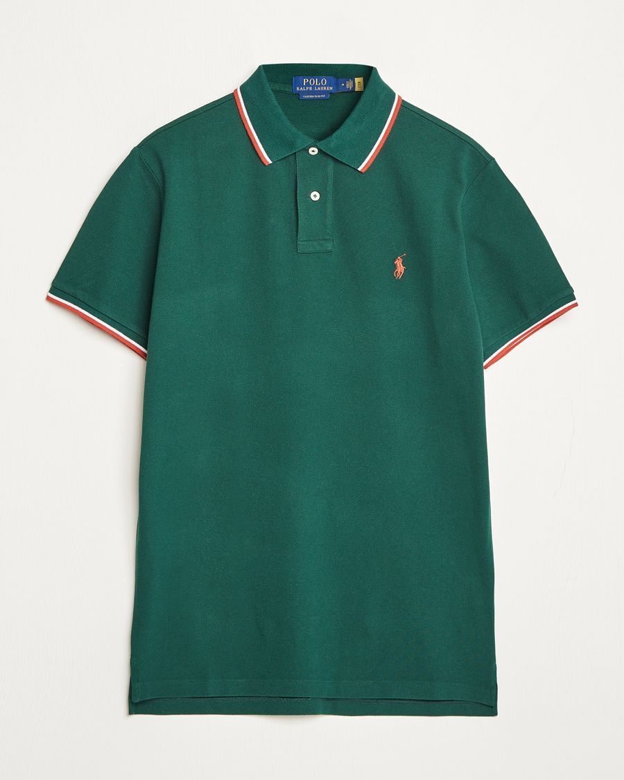 Hombres | Polos | Polo Ralph Lauren | Custom Slim Fit Piped Polo Hunt Club Green