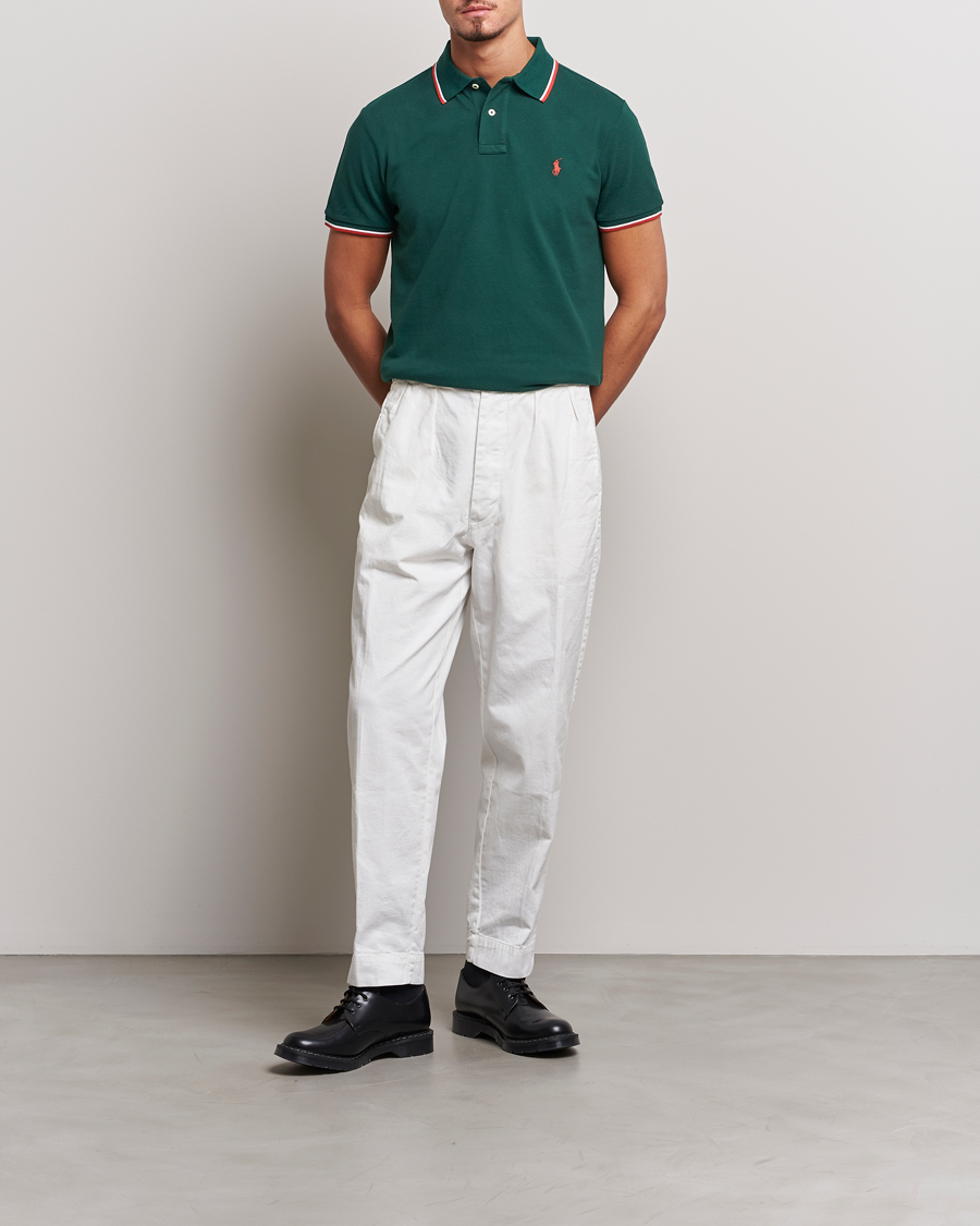 Hombres | Polos | Polo Ralph Lauren | Custom Slim Fit Piped Polo Hunt Club Green