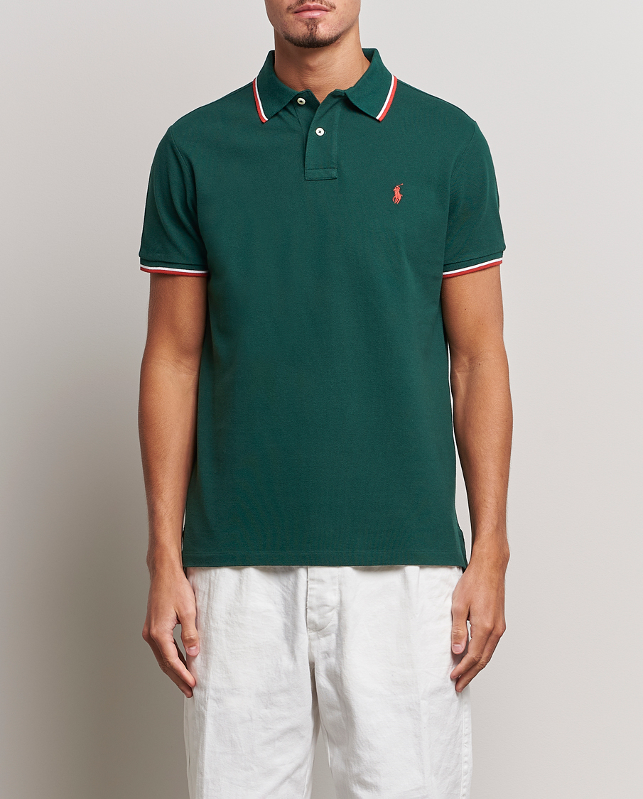 Hombres | Polos | Polo Ralph Lauren | Custom Slim Fit Piped Polo Hunt Club Green
