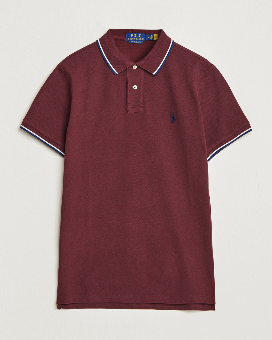 Hombres | Polos | Polo Ralph Lauren | Custom Slim Fit Piped Polo Harvard Wine