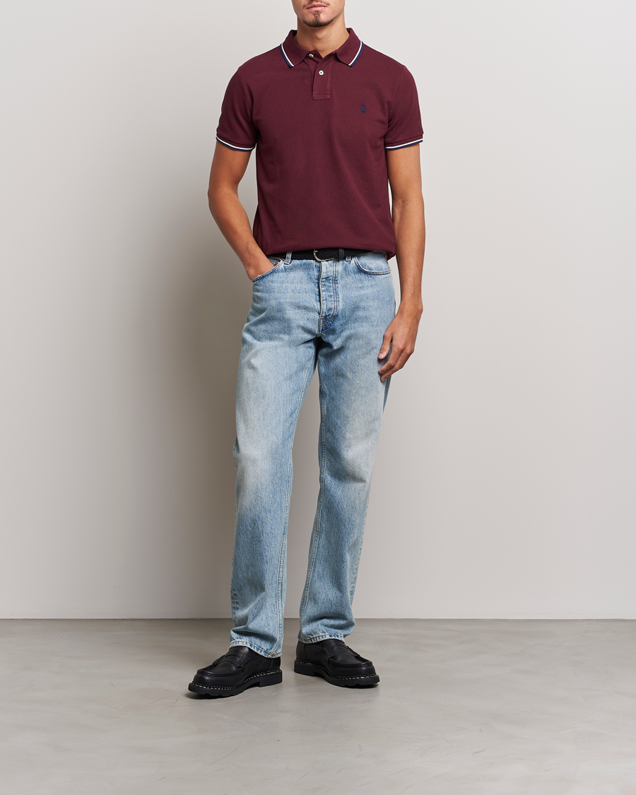 Hombres | Polos | Polo Ralph Lauren | Custom Slim Fit Piped Polo Harvard Wine