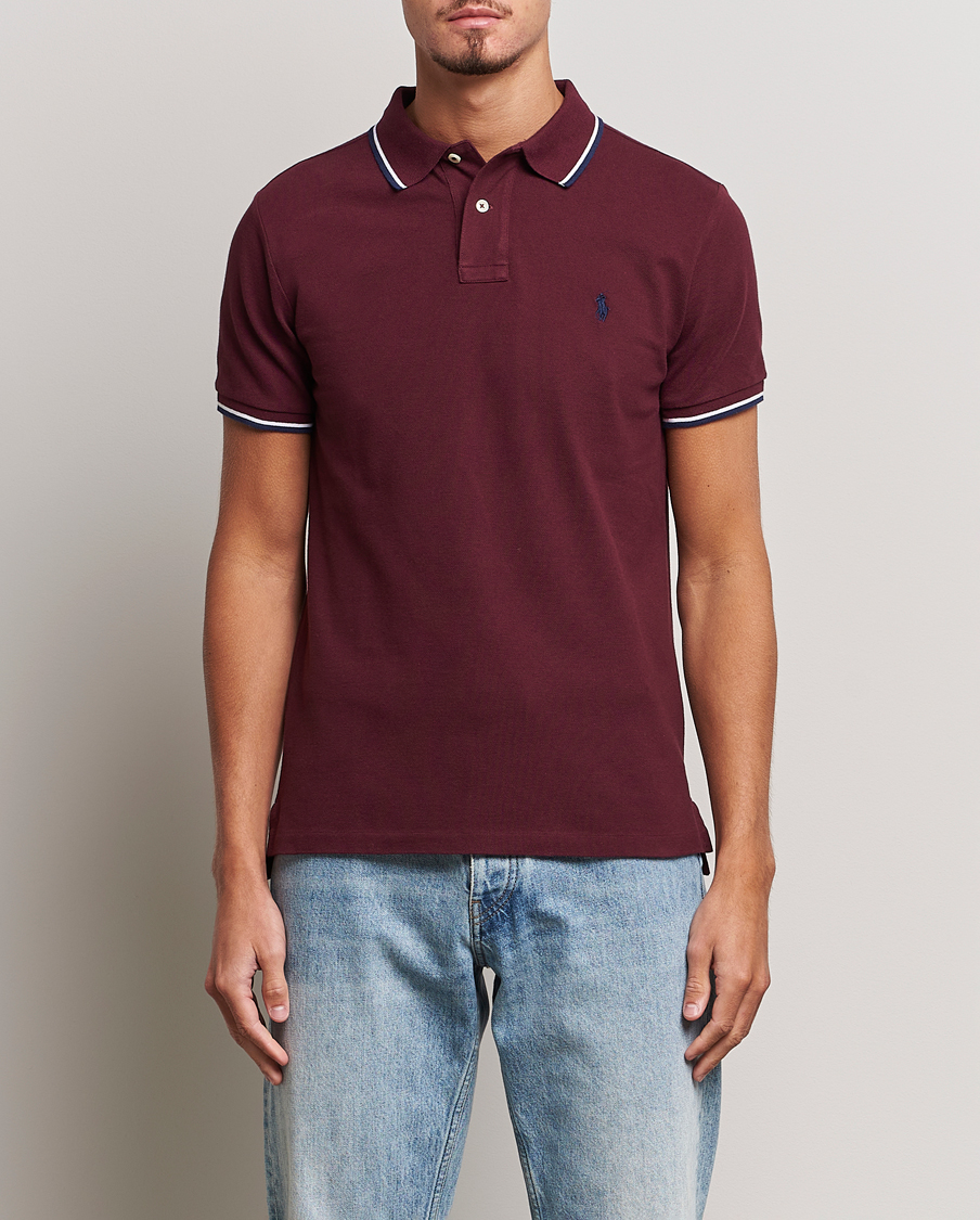 Hombres | Polos | Polo Ralph Lauren | Custom Slim Fit Piped Polo Harvard Wine