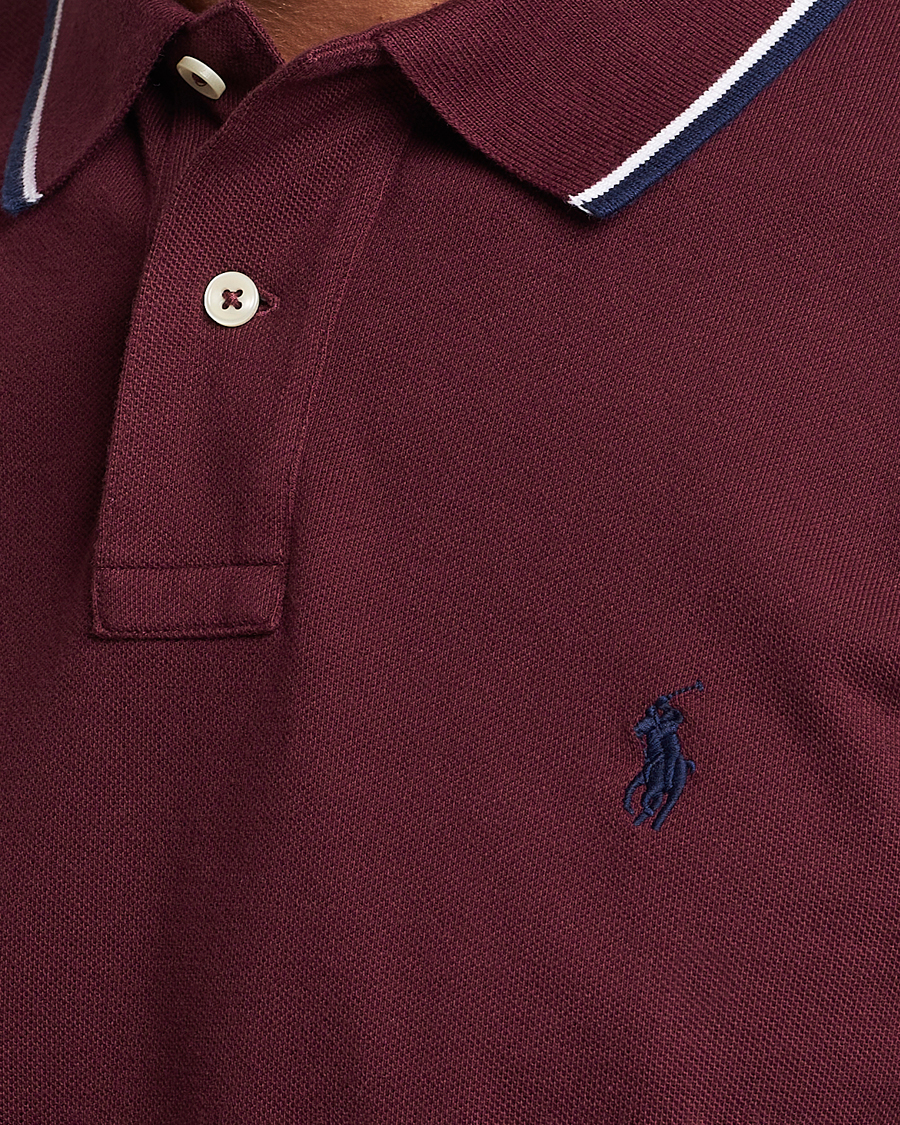 Hombres | Polos | Polo Ralph Lauren | Custom Slim Fit Piped Polo Harvard Wine