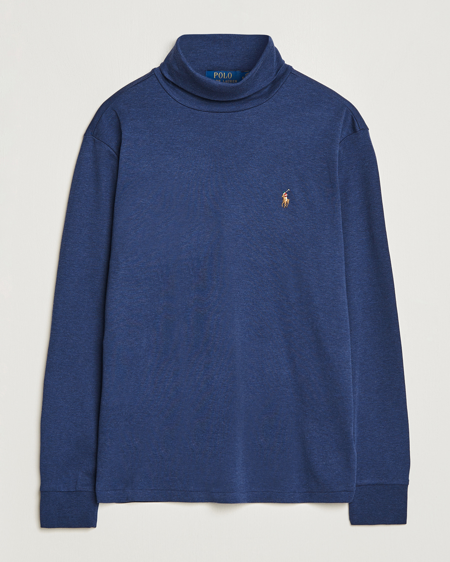 Hombres | Jerséis y prendas de punto | Polo Ralph Lauren | Luxury Pima Cotton Rollneck Spring Navy Heather