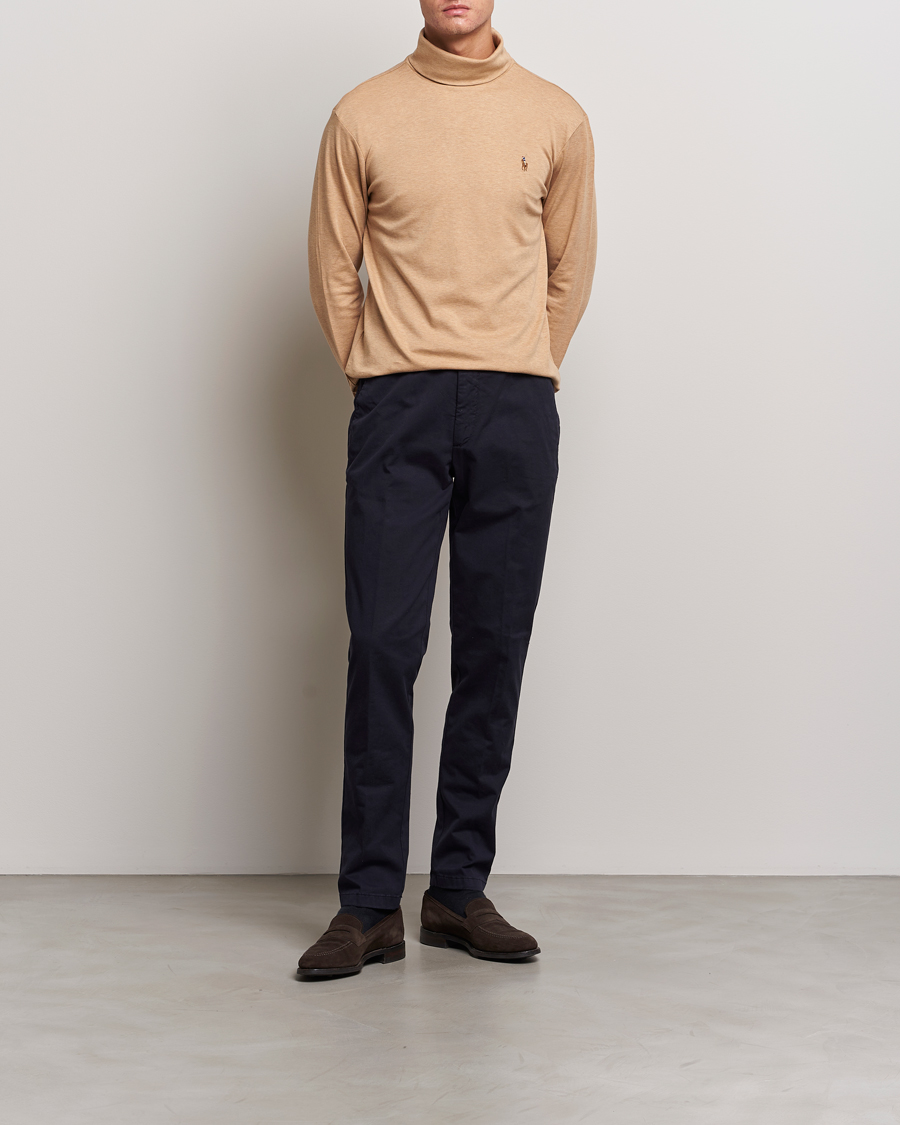 Hombres | Jerséis y prendas de punto | Polo Ralph Lauren | Luxury Pima Cotton Rollneck Camel Heather