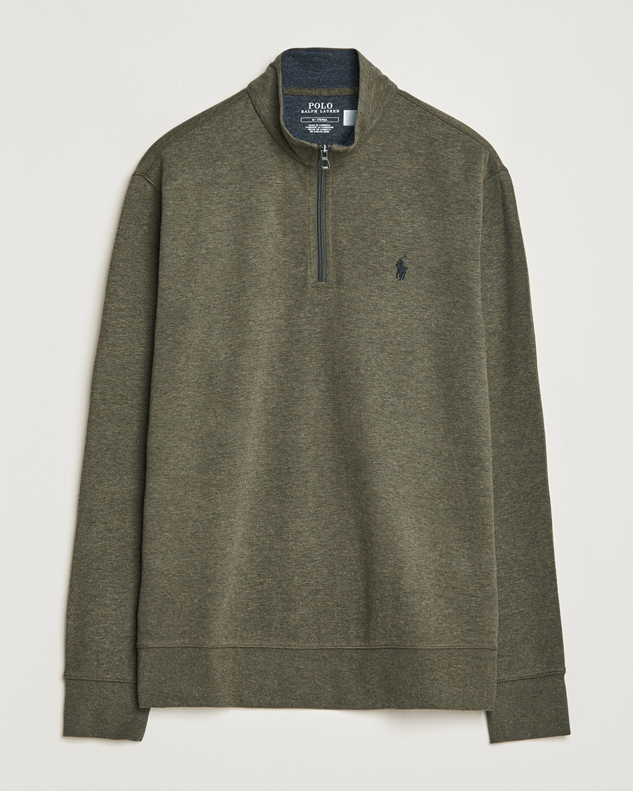 Hombres | Jerséis y prendas de punto | Polo Ralph Lauren | Tech Double Knit Half Zip Olive Heather