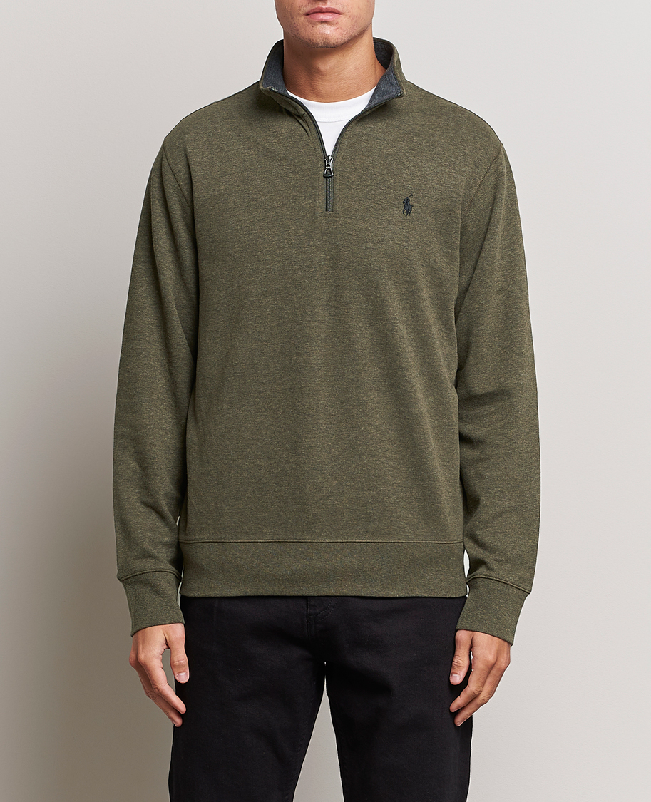Hombres | Jerséis y prendas de punto | Polo Ralph Lauren | Tech Double Knit Half Zip Olive Heather