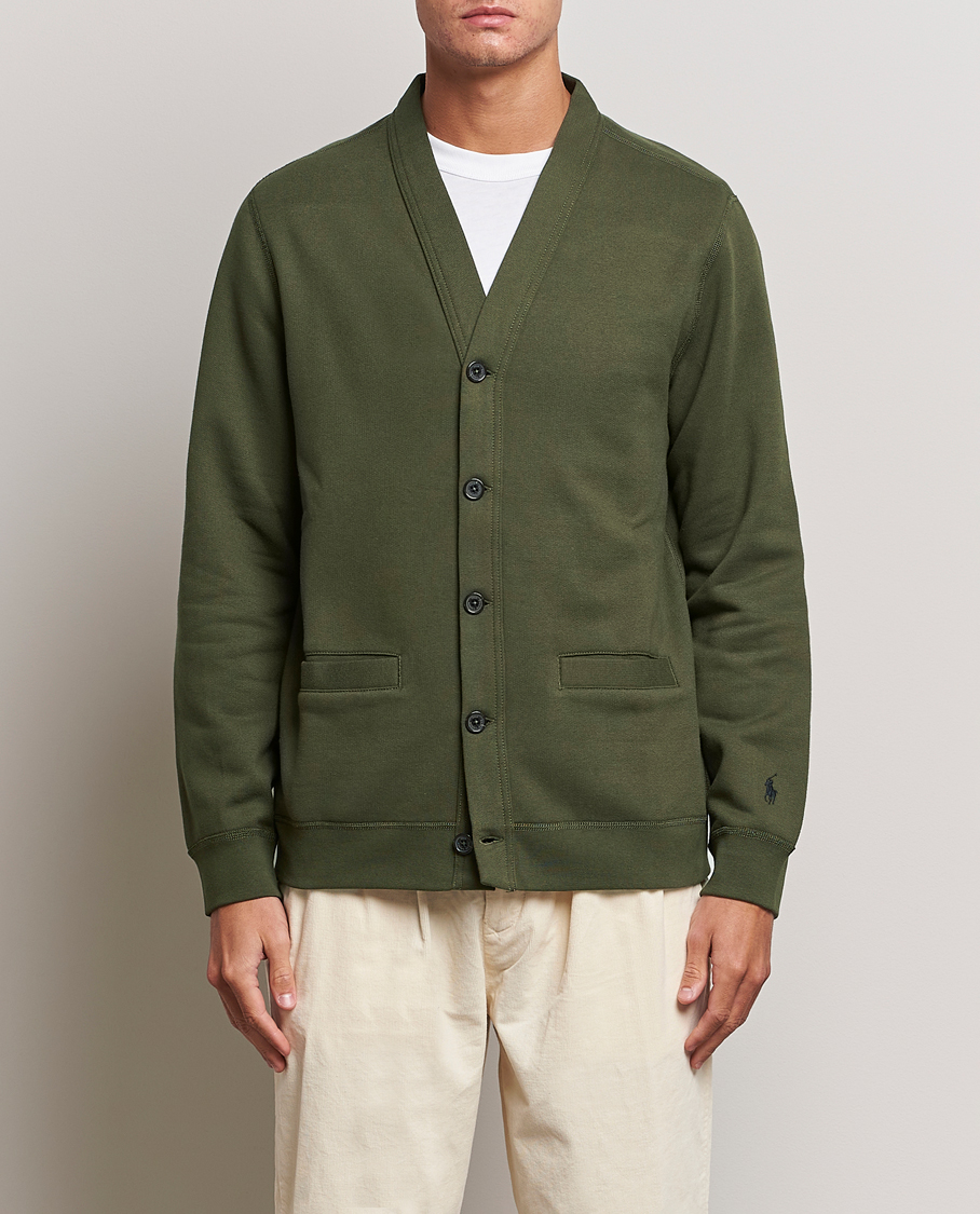 Hombres | Jerséis y prendas de punto | Polo Ralph Lauren | RL Fleece Cardigan Armadillo Green