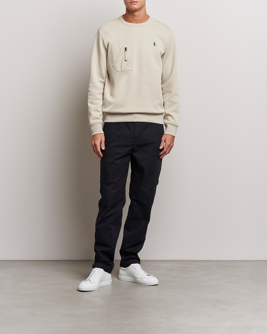 Hombres | Jerséis y prendas de punto | Polo Ralph Lauren | Double Knit Pocket Sweatshirt Classic Stone