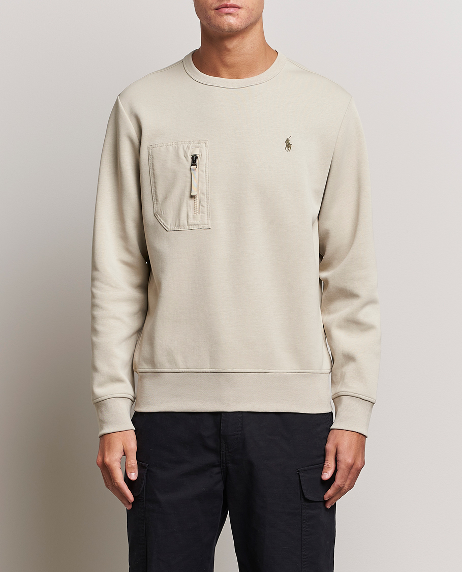 Hombres | Jerséis y prendas de punto | Polo Ralph Lauren | Double Knit Pocket Sweatshirt Classic Stone
