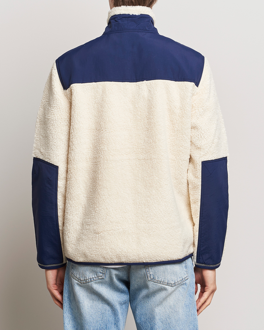 Hombres | Jerséis y prendas de punto | Polo Ralph Lauren | Bonded Sherpa Full Zip Sweater Cream/Newport Navy