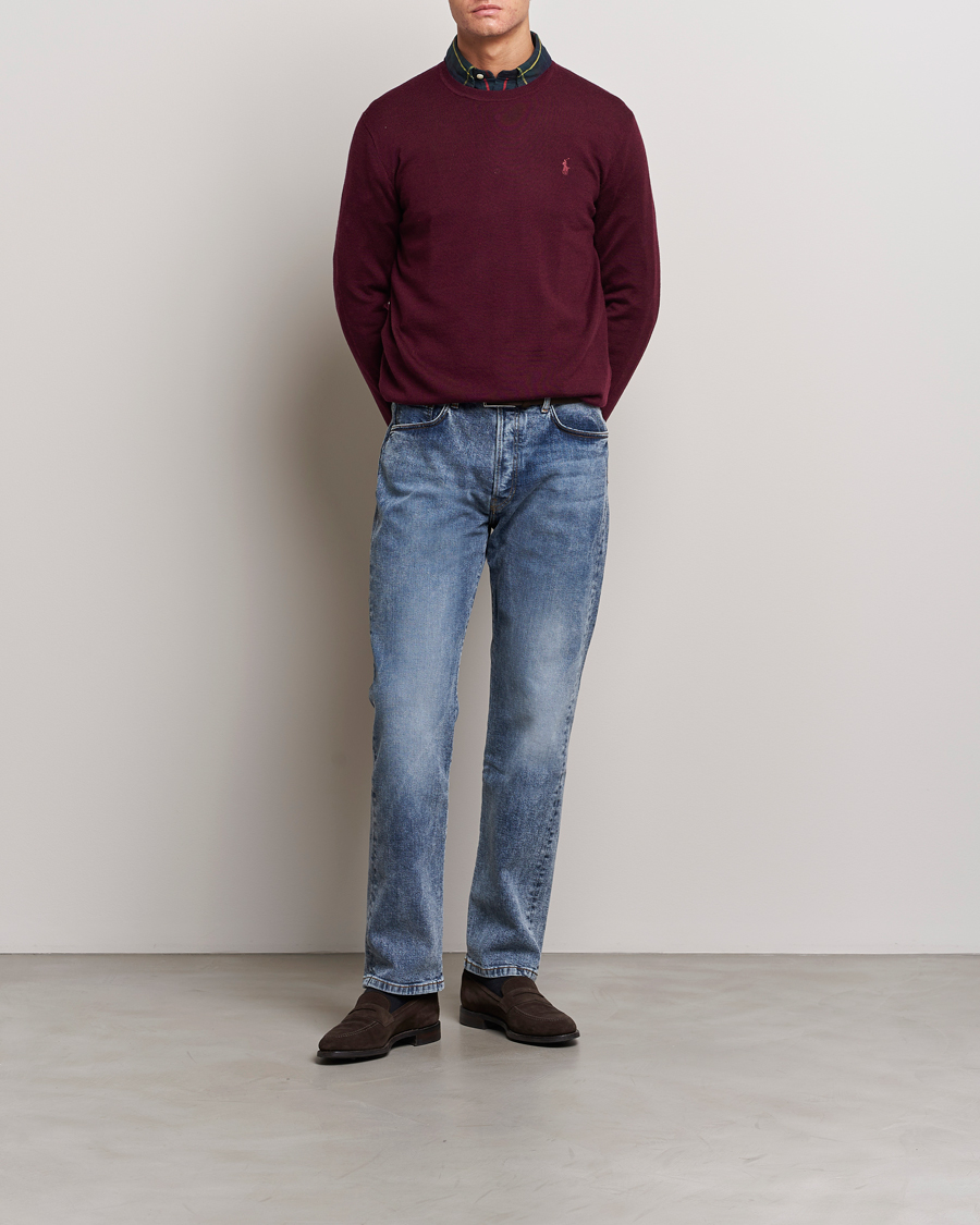 Hombres | Jerséis y prendas de punto | Polo Ralph Lauren | Merino Crew Neck Pullover Aged Wine Heather