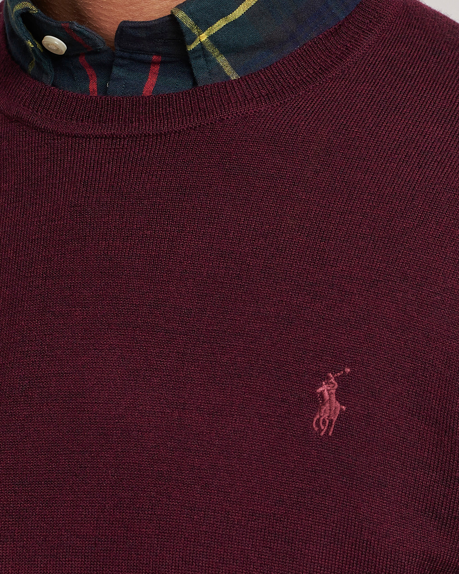 Hombres | Jerséis y prendas de punto | Polo Ralph Lauren | Merino Crew Neck Pullover Aged Wine Heather