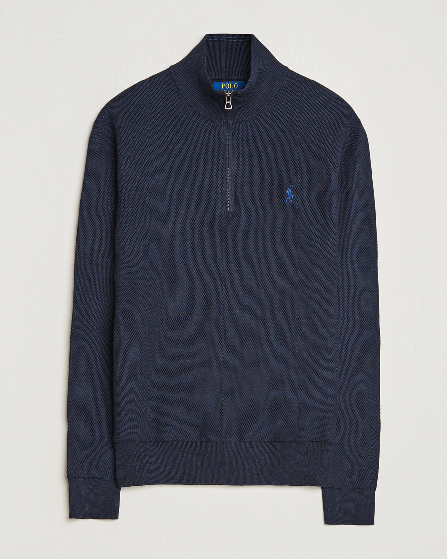 Hombres | Jerséis y prendas de punto | Polo Ralph Lauren | Textured Half Zip Navy Heather
