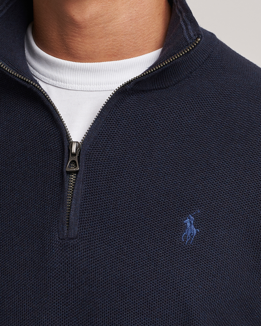 Hombres | Jerséis y prendas de punto | Polo Ralph Lauren | Textured Half Zip Navy Heather