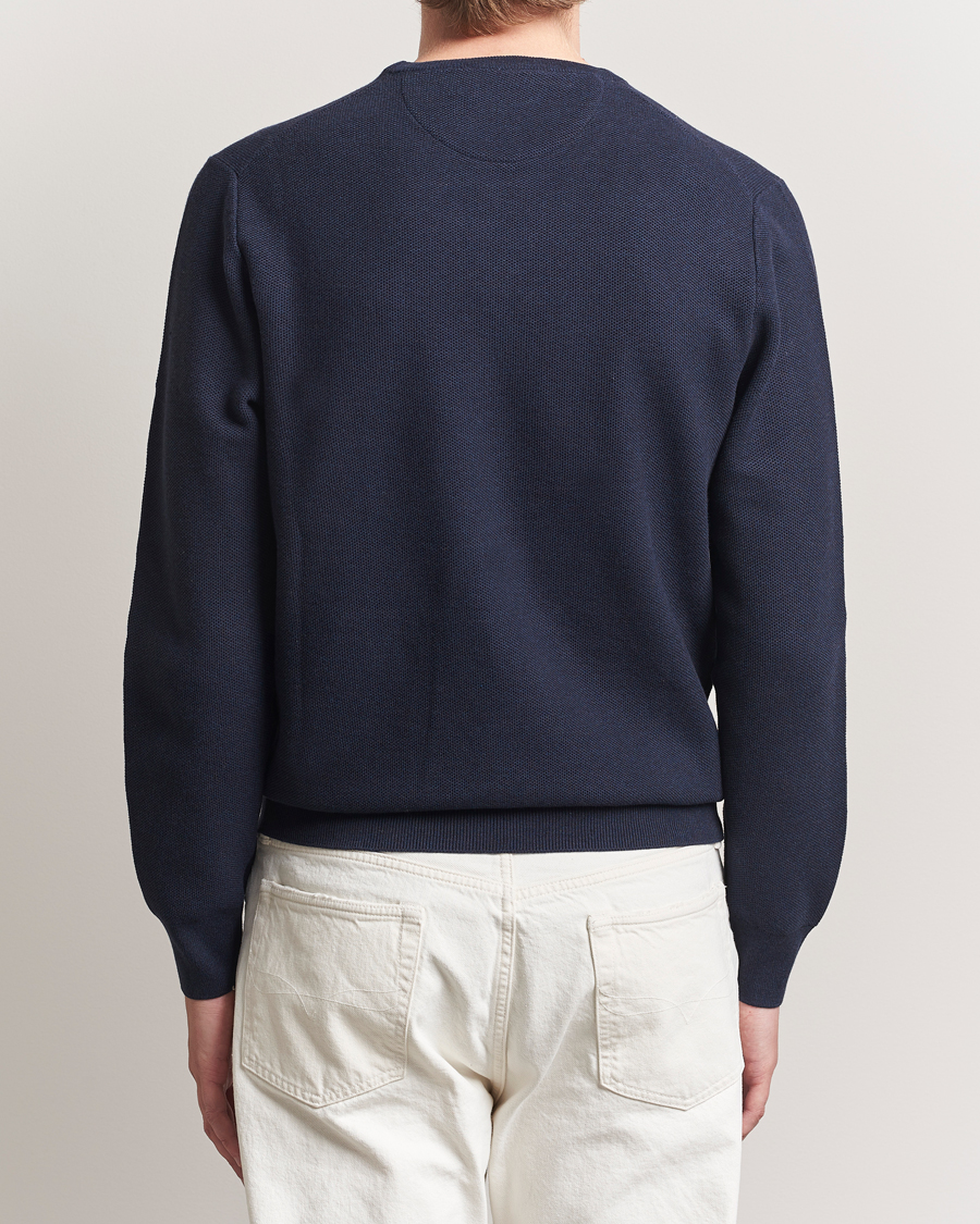 Hombres | Jerséis y prendas de punto | Polo Ralph Lauren | Textured Cotton Crew Neck Sweater Navy Heather