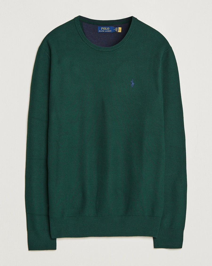 Hombres | Jerséis y prendas de punto | Polo Ralph Lauren | Textured Crew Neck Sweater Hunt Club Green
