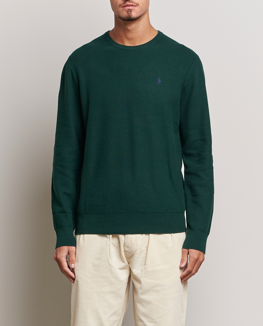 Hombres | Jerséis y prendas de punto | Polo Ralph Lauren | Textured Crew Neck Sweater Hunt Club Green