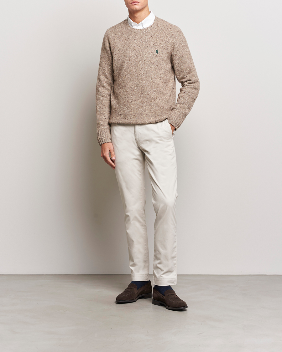 Hombres | Jerséis y prendas de punto | Polo Ralph Lauren | Wool Knitted Donegal Sweater Bark
