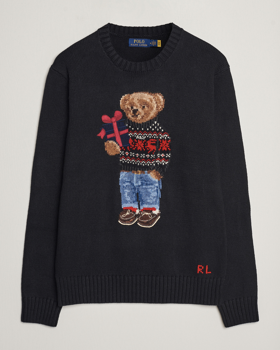 Hombres | Jerséis y prendas de punto | Polo Ralph Lauren | Knitted Bear Sweater Black