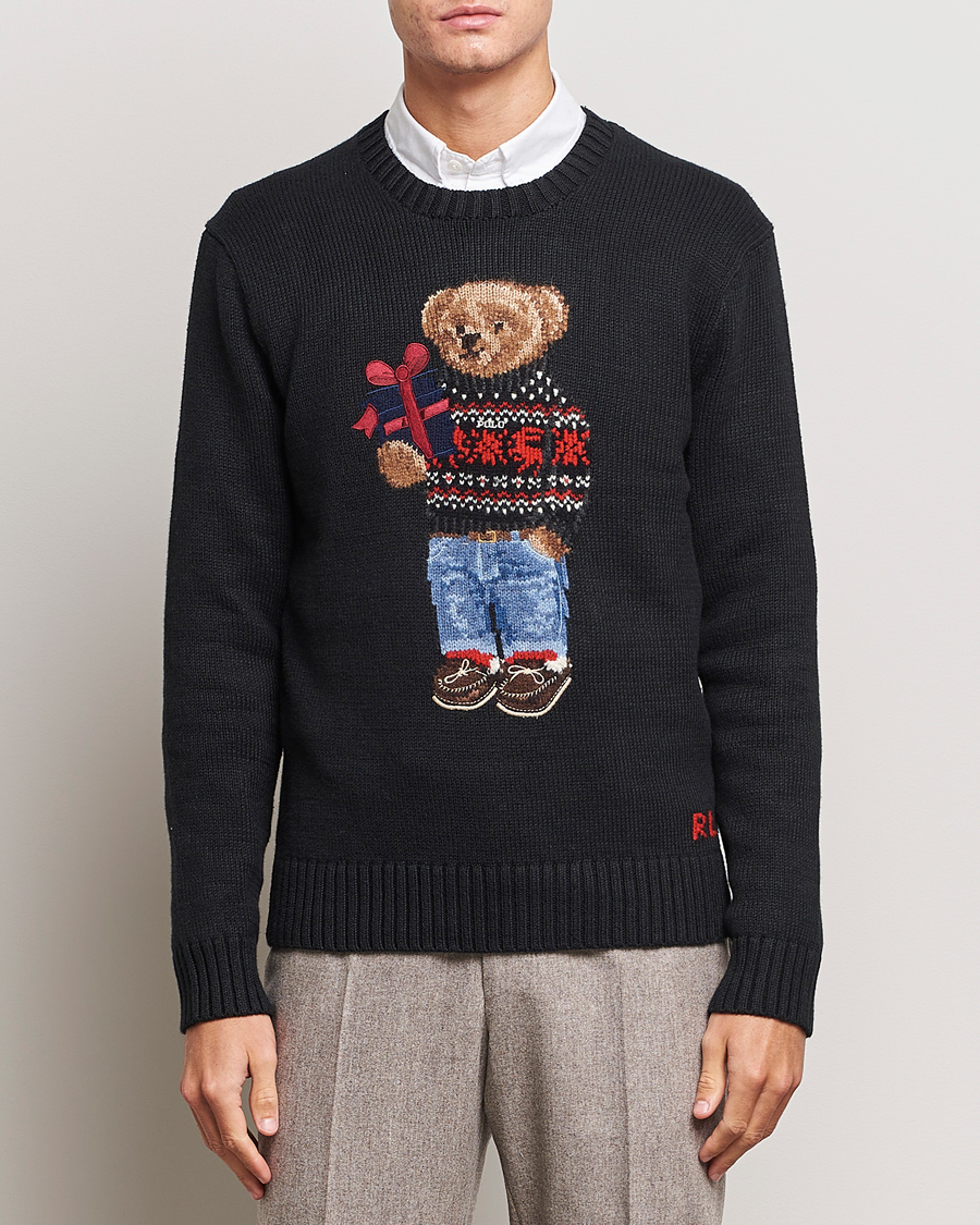 Hombres | Jerséis y prendas de punto | Polo Ralph Lauren | Knitted Bear Sweater Black