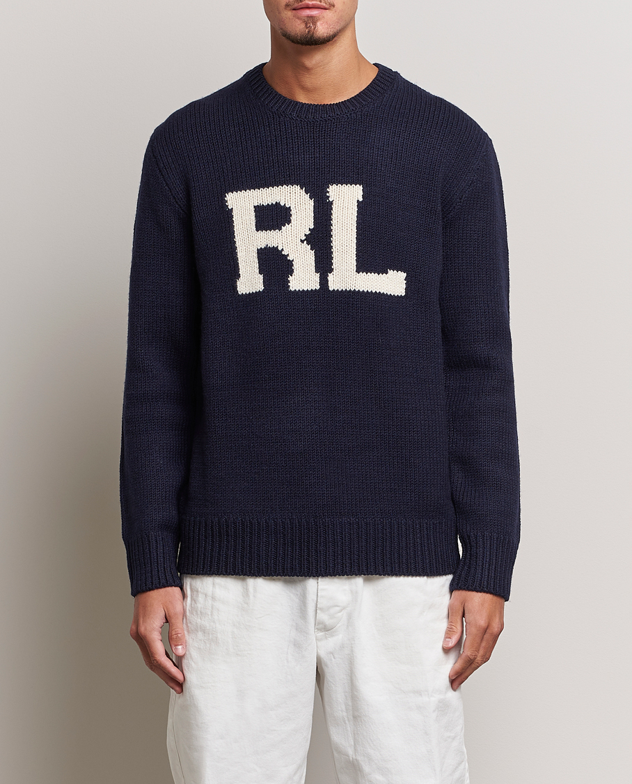 Hombres | Jerséis y prendas de punto | Polo Ralph Lauren | RL Wool Knitted Sweater Hunter Navy