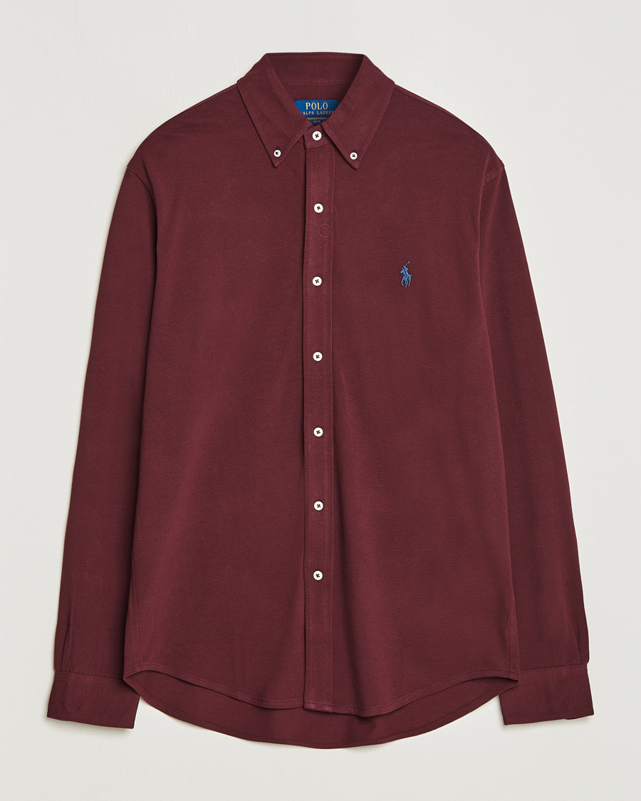 Hombres | Camisas | Polo Ralph Lauren | Slim Fit Featherweight Mesh Shirt Harvard Wine