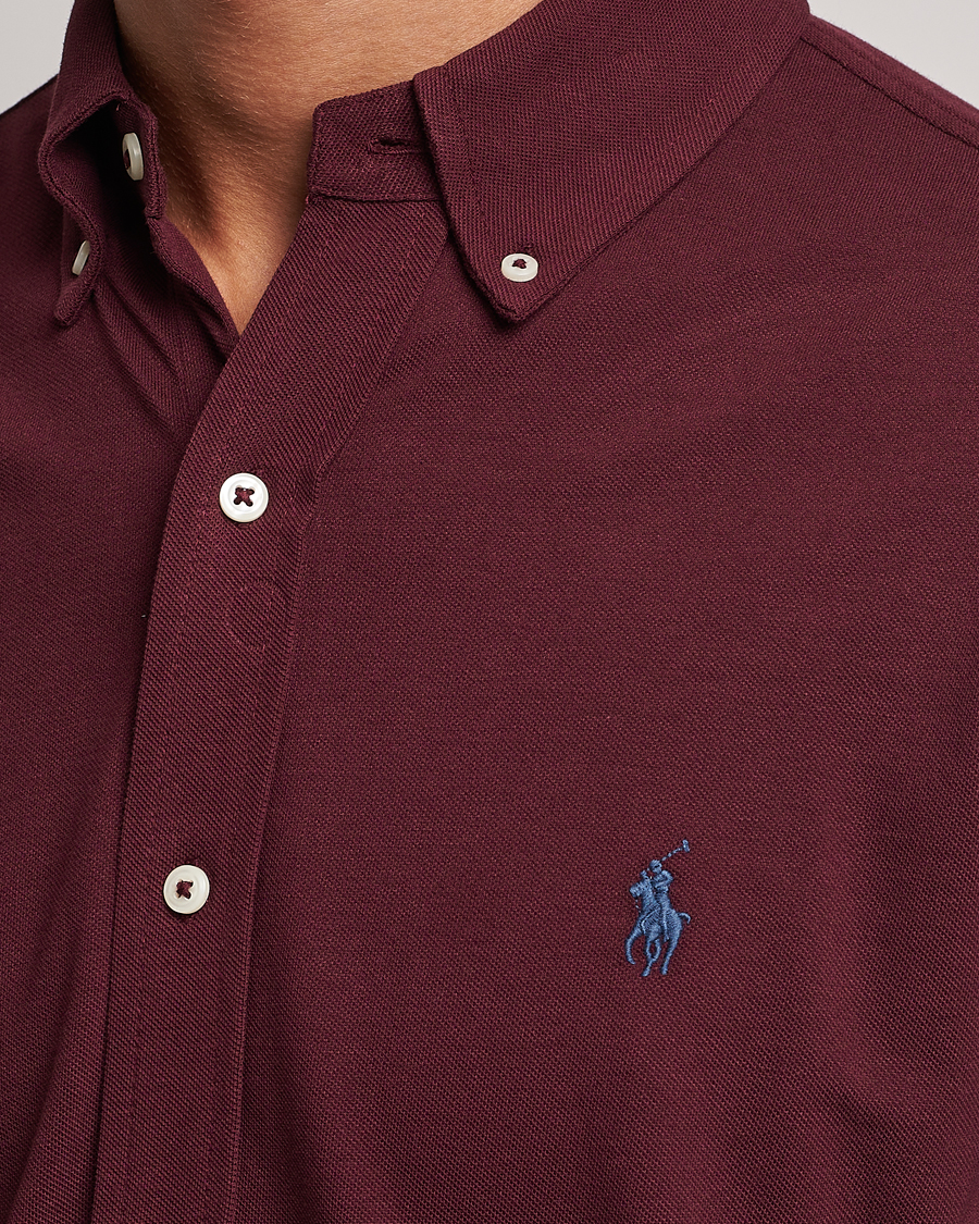 Hombres | Camisas | Polo Ralph Lauren | Slim Fit Featherweight Mesh Shirt Harvard Wine