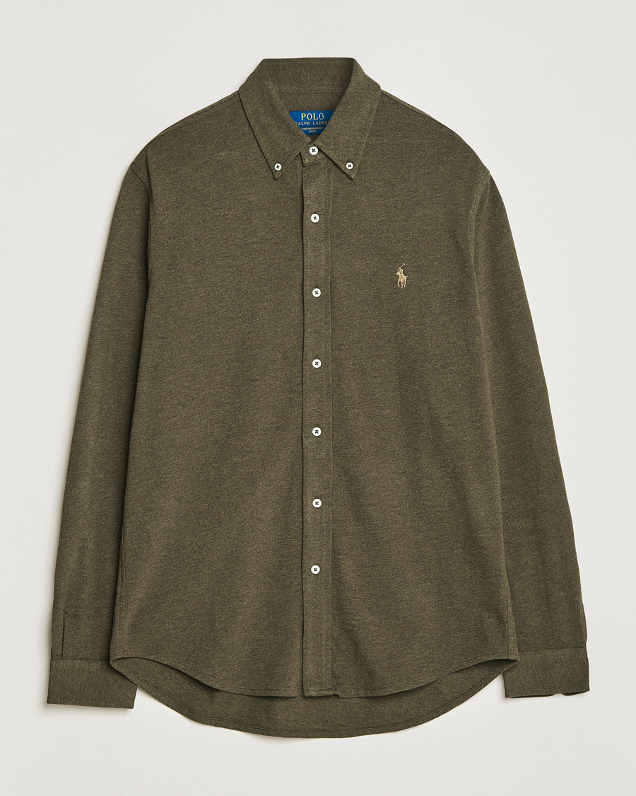 Hombres | Camisas | Polo Ralph Lauren | Featherweight Mesh Shirt Wilson Olive Heather