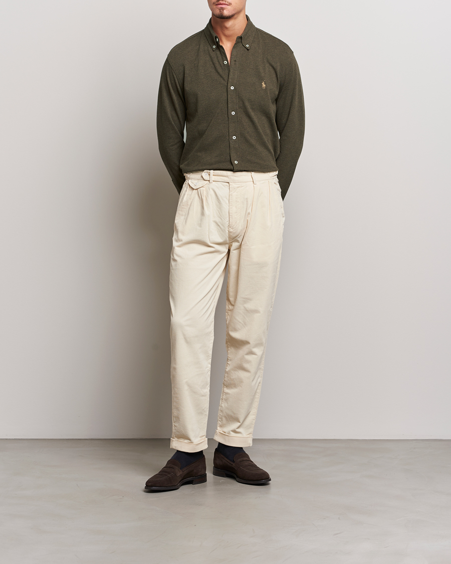 Hombres | Camisas | Polo Ralph Lauren | Featherweight Mesh Shirt Wilson Olive Heather