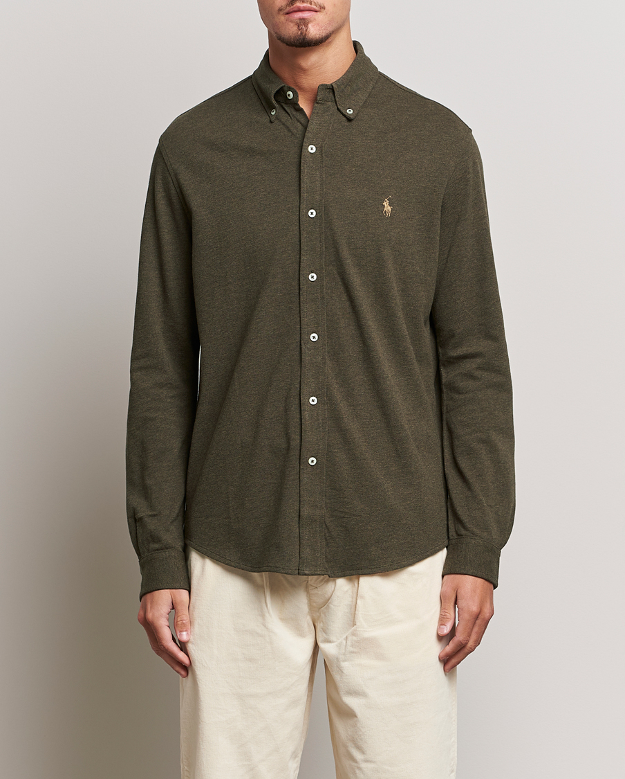 Hombres | Camisas | Polo Ralph Lauren | Featherweight Mesh Shirt Wilson Olive Heather