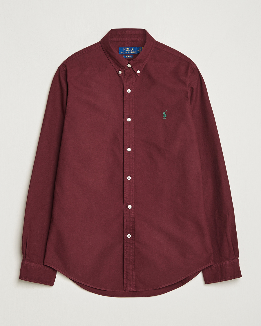 Hombres | Camisas | Polo Ralph Lauren | Slim Fit Garment Dyed Oxford Harvard Wine