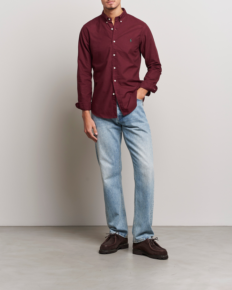 Hombres | Camisas | Polo Ralph Lauren | Slim Fit Garment Dyed Oxford Harvard Wine