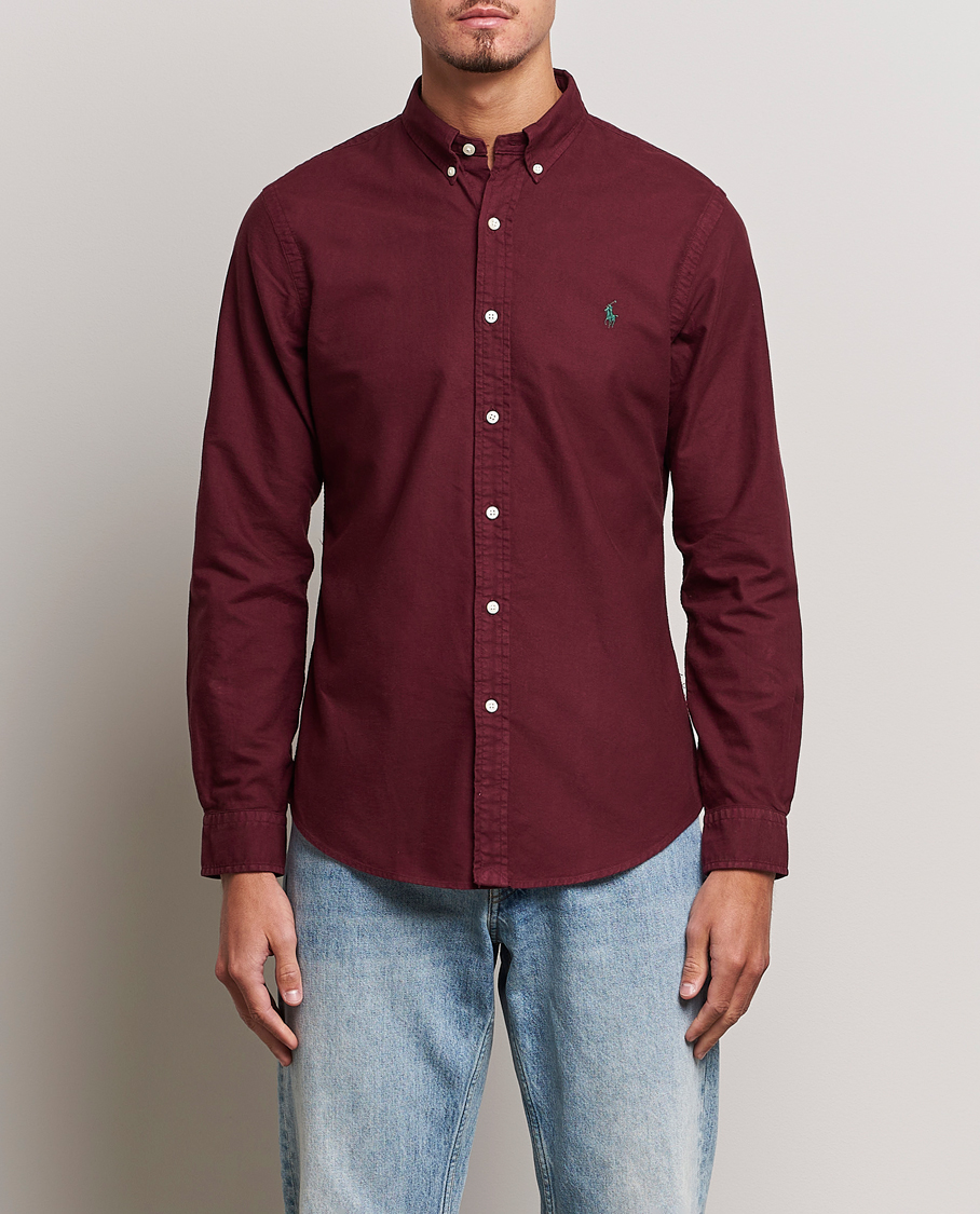 Hombres | Camisas | Polo Ralph Lauren | Slim Fit Garment Dyed Oxford Harvard Wine