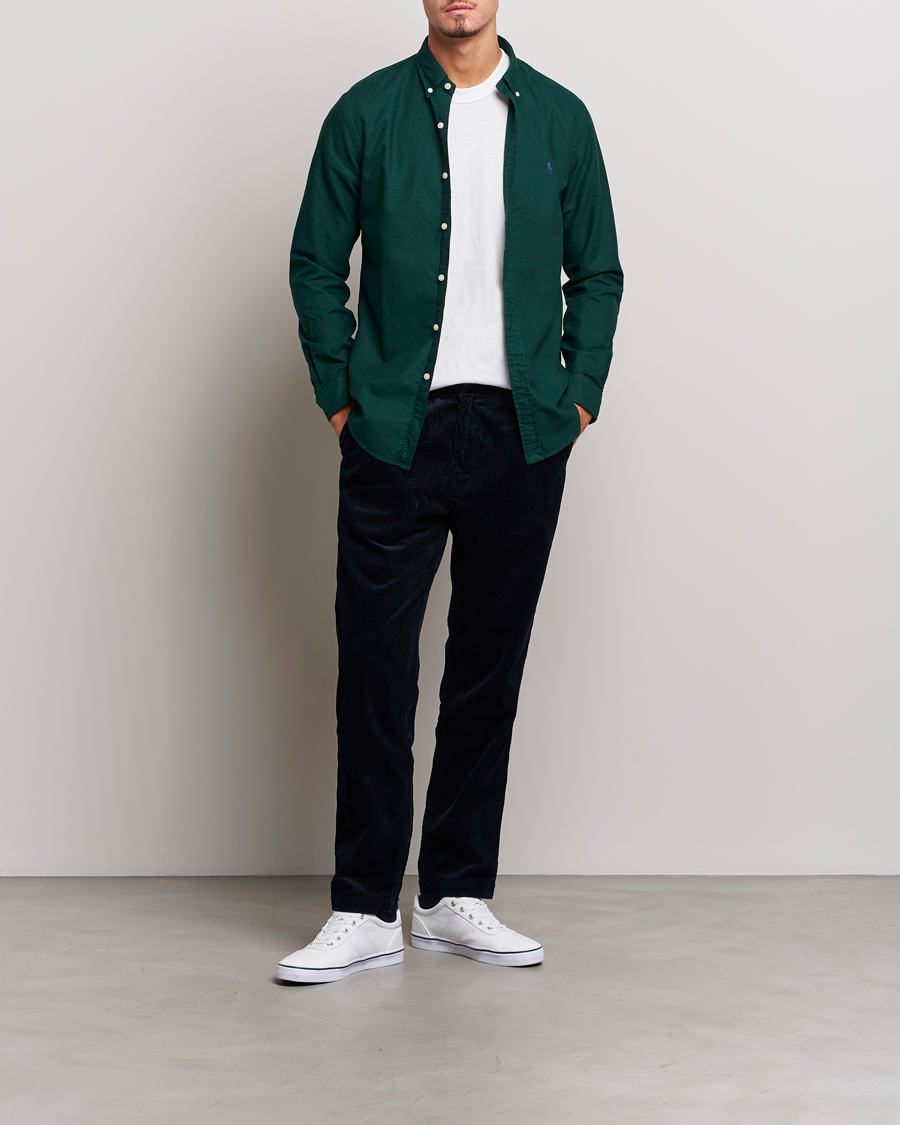 Hombres | Camisas | Polo Ralph Lauren | Slim Fit Garment Dyed Oxford Moss Agate