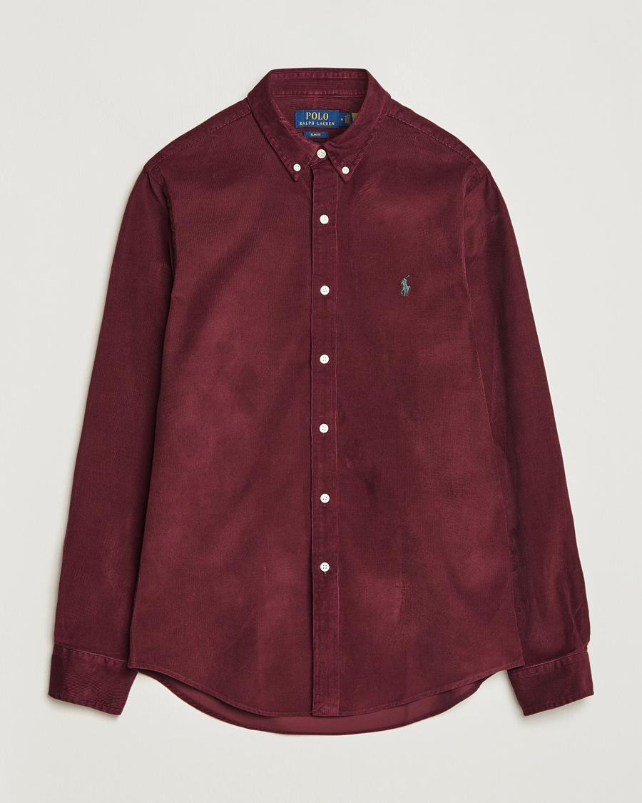 Hombres | Camisas | Polo Ralph Lauren | Slim Fit Corduroy Shirt Harvard Wine