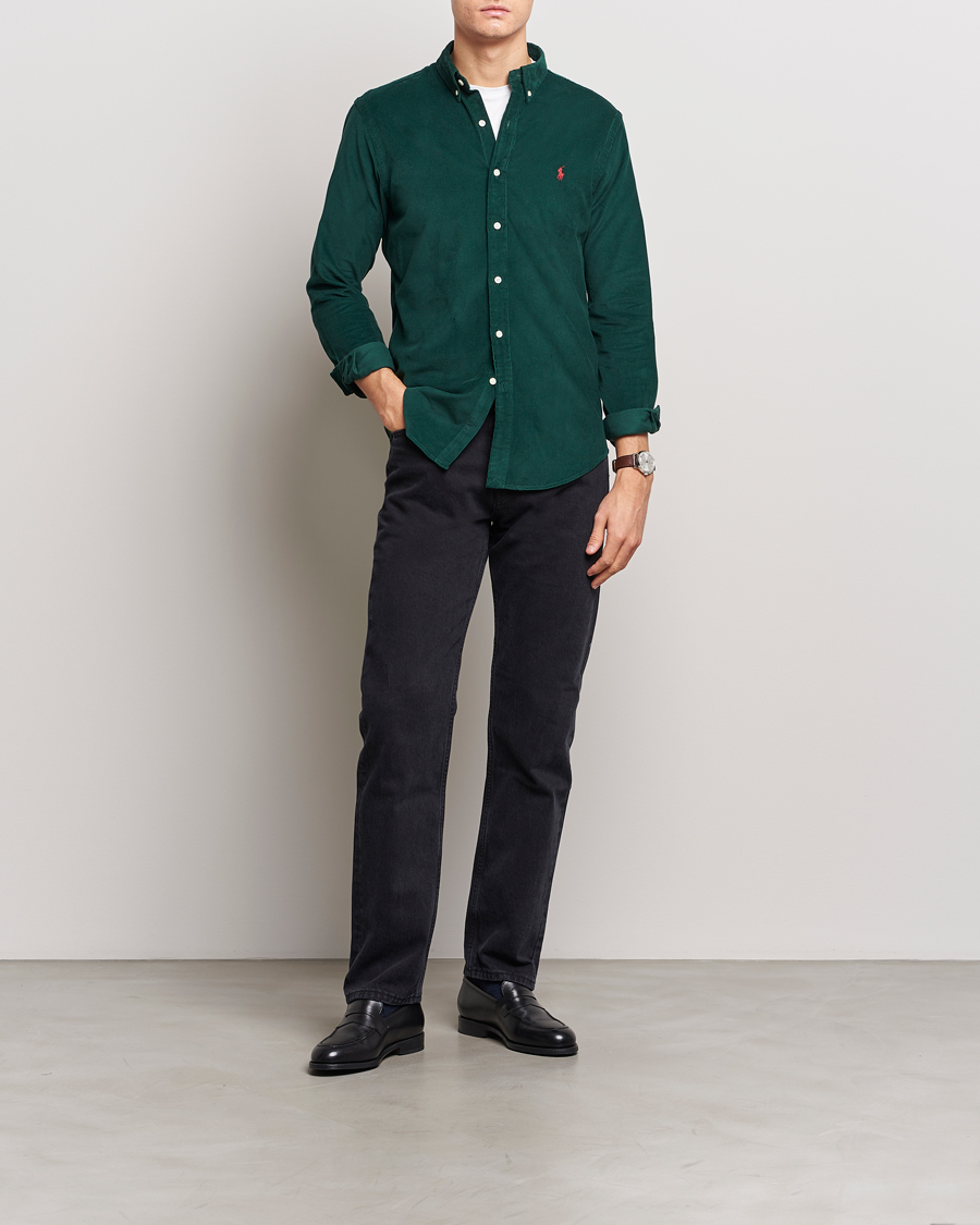 Hombres | Camisas | Polo Ralph Lauren | Slim Fit Corduroy Shirt Hunt Club Green