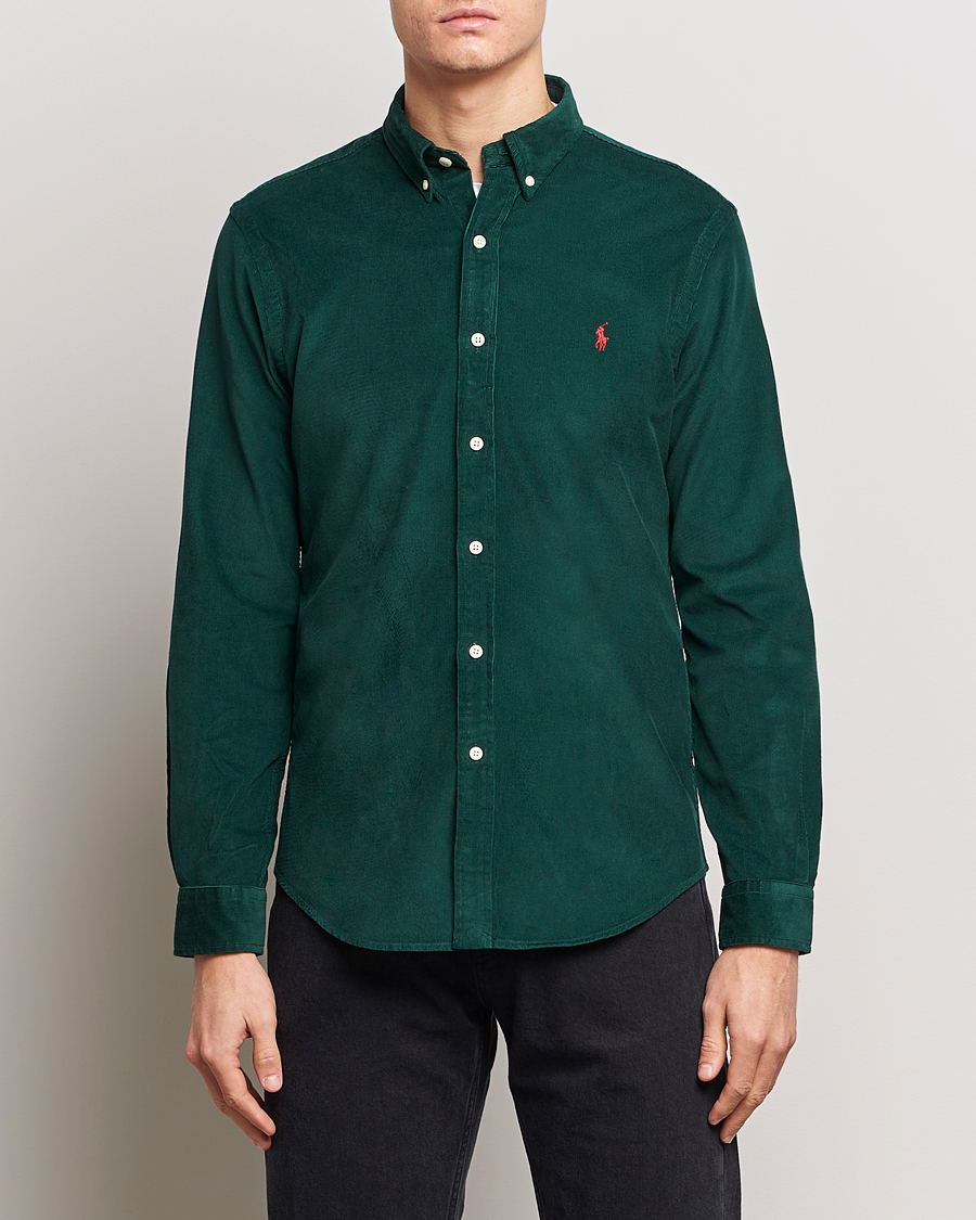 Hombres | Camisas | Polo Ralph Lauren | Slim Fit Corduroy Shirt Hunt Club Green