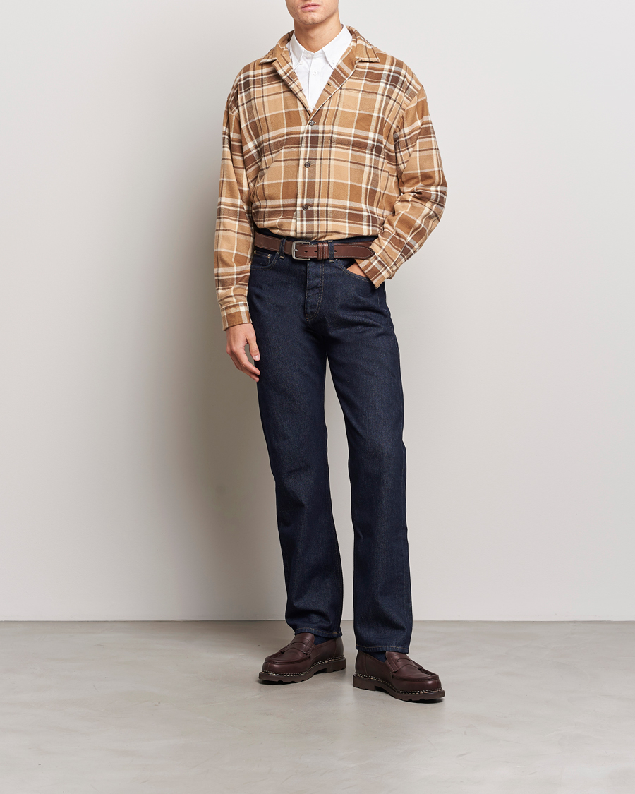 Hombres | Camisas | Polo Ralph Lauren | Brushed Flannel Checked Shirt Khaki/Brown