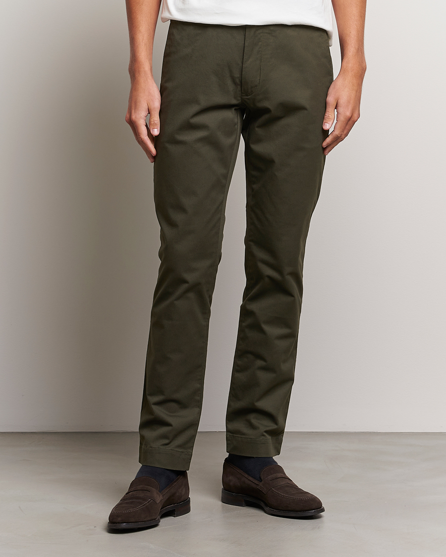 Hombres | Chinos | Polo Ralph Lauren | Slim Fit Stretch Chinos Oil Cloth Green