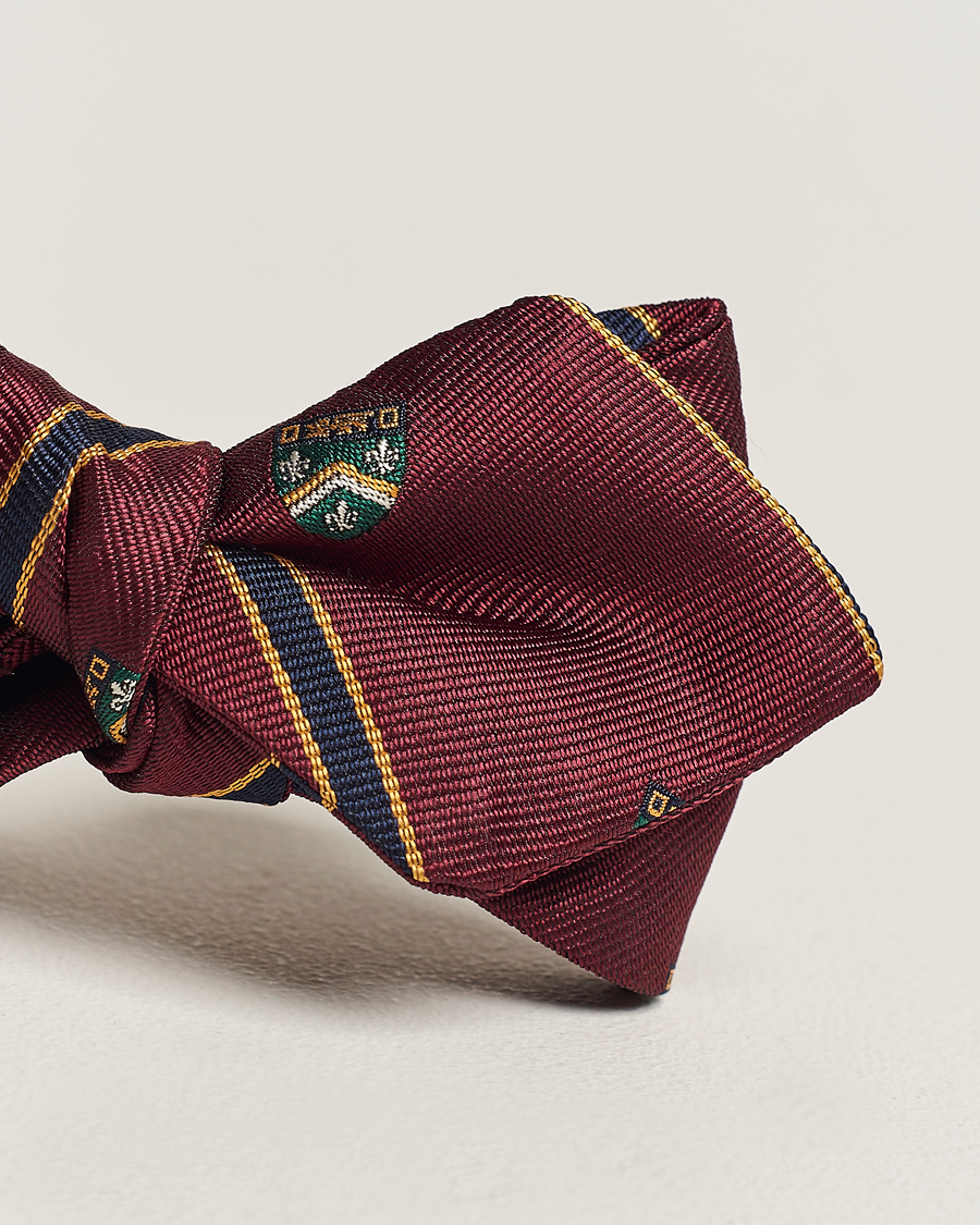 Hombres | Polo Ralph Lauren Vintage Club Striped Bow Tie Wine | Polo Ralph Lauren | Vintage Club Striped Bow Tie Wine