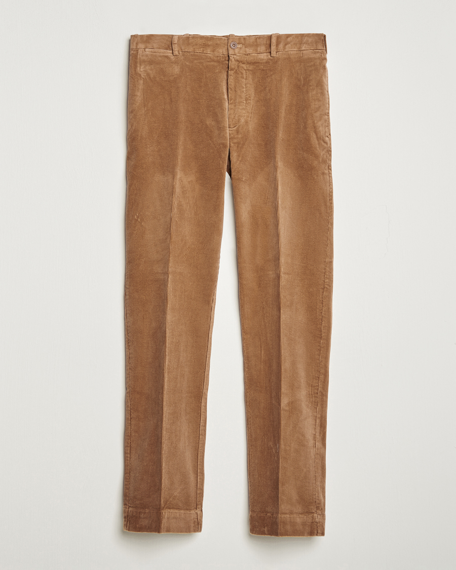 Hombres | Pantalones | Polo Ralph Lauren | Corduroy Pleated Trousers Rustic Tan