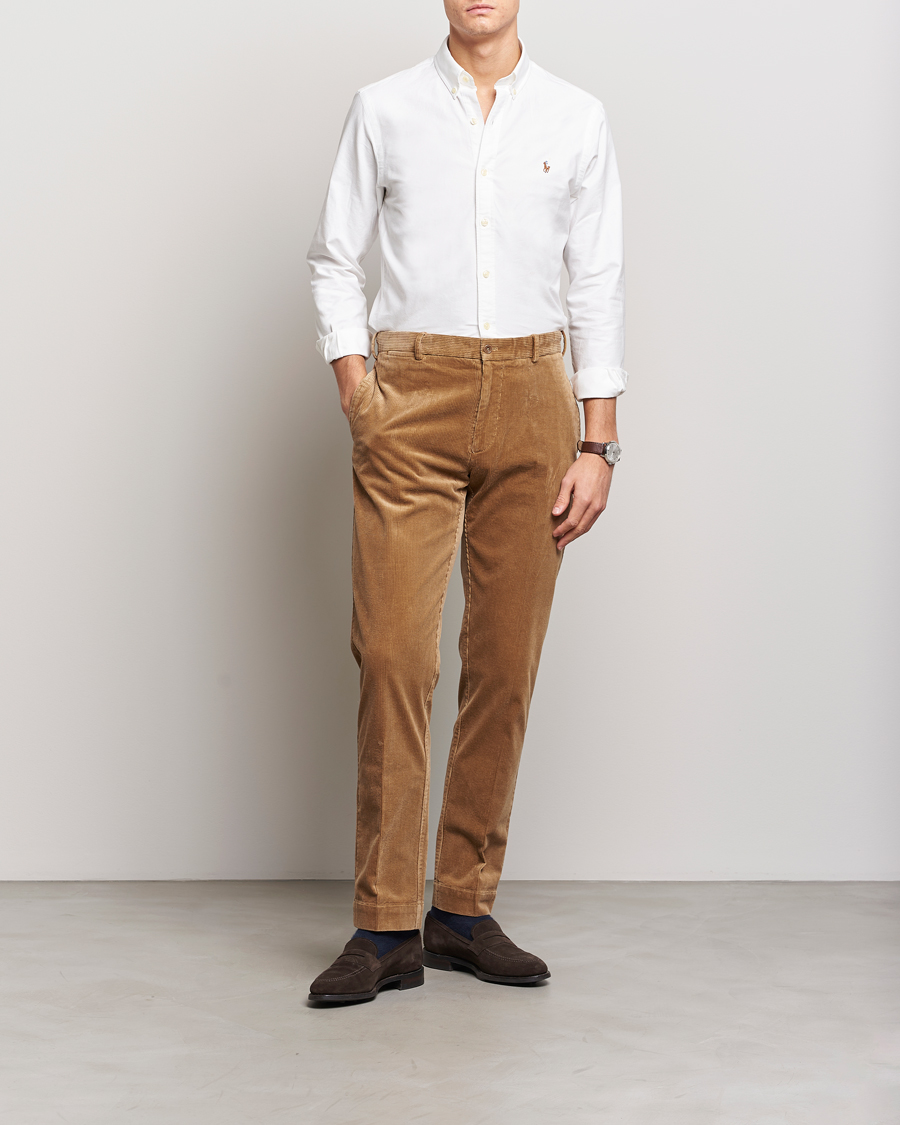 Hombres | Pantalones | Polo Ralph Lauren | Corduroy Pleated Trousers Rustic Tan