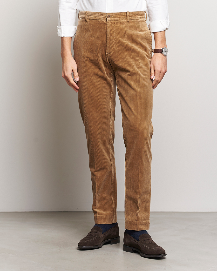 Hombres | Pantalones | Polo Ralph Lauren | Corduroy Pleated Trousers Rustic Tan
