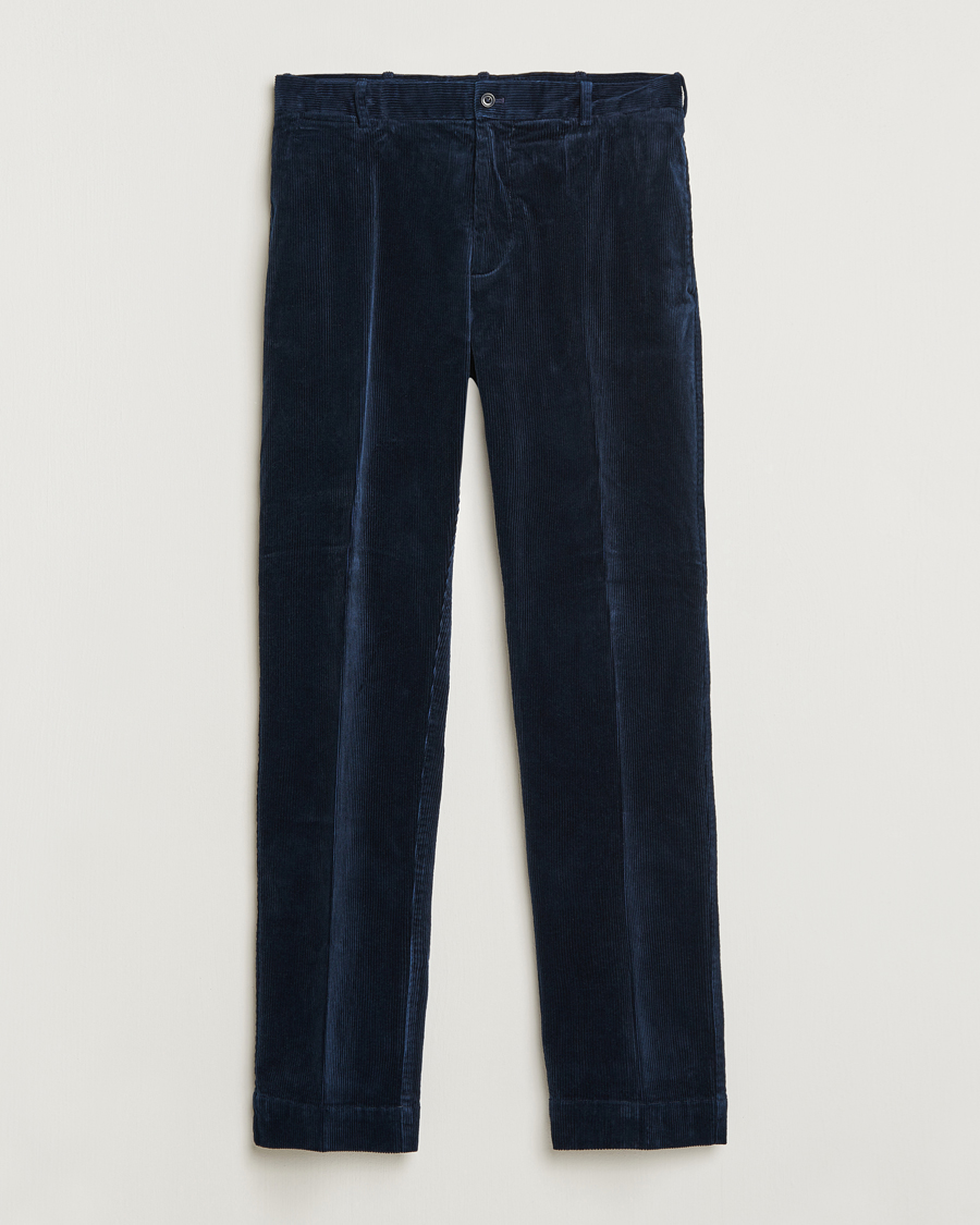 Hombres | Pantalones | Polo Ralph Lauren | Corduroy Pleated Trousers Aviator Navy