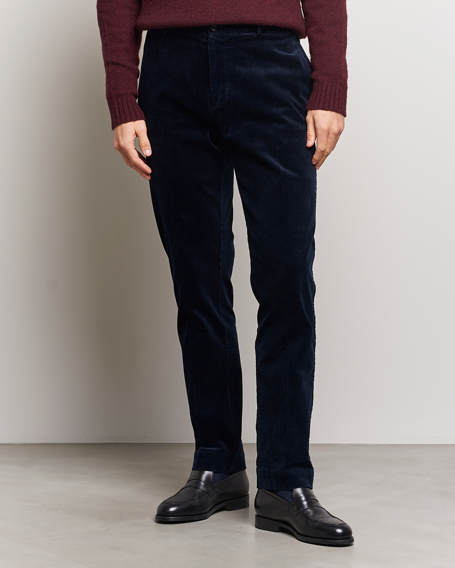 Hombres | Pantalones | Polo Ralph Lauren | Corduroy Pleated Trousers Aviator Navy